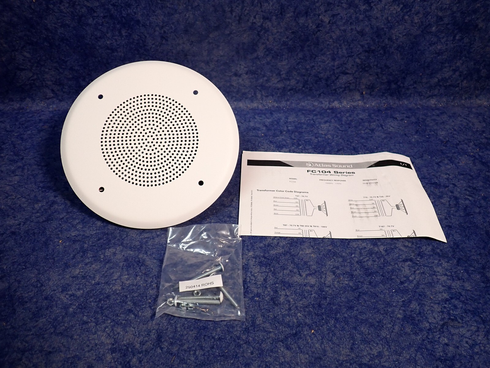 Atlas Sound B51-4 4" In-Ceiling Speaker w/ 4-Watt 25V/70V Transformer (G79)