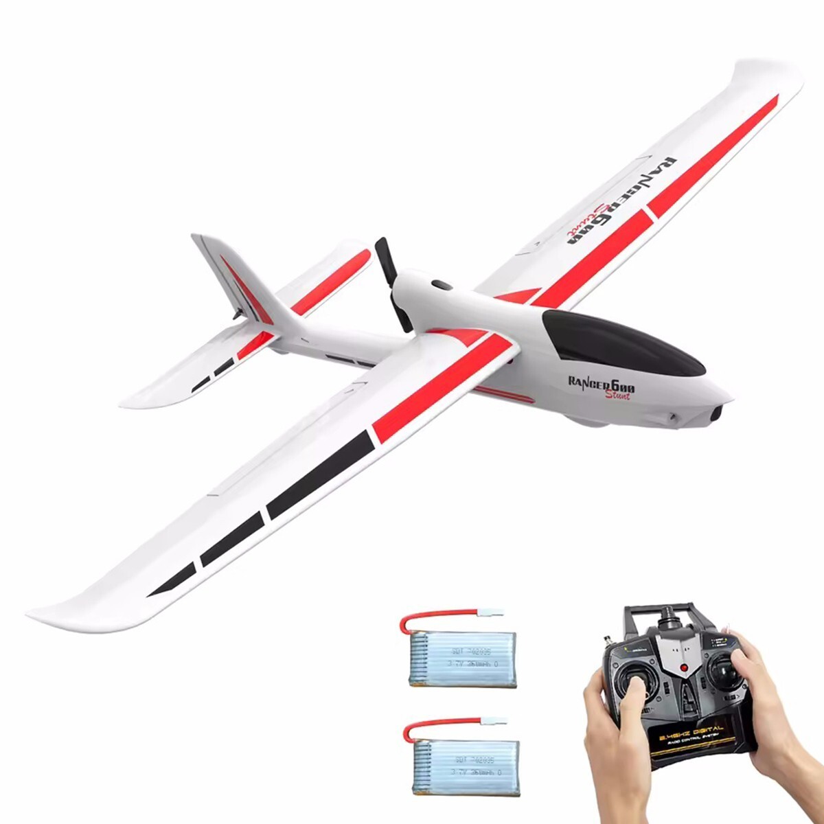 2.4GHz VOLANTEX Ranger 600 RC Aircraft 4CH 600M Fixed Wing White Plane W/6-Axis