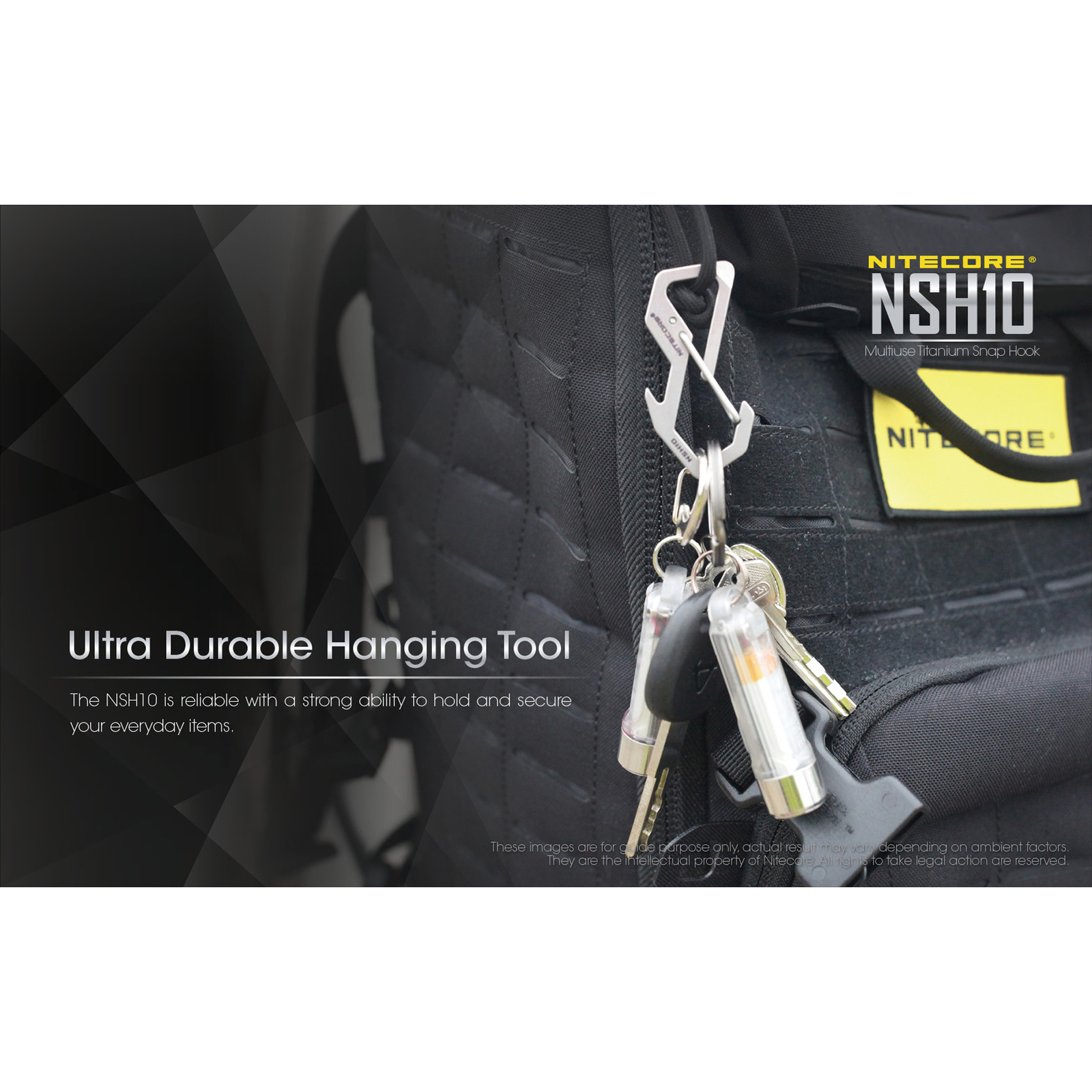 ~NEW~ Nitecore NSH10 Titanium Carabiner Multi-Tool