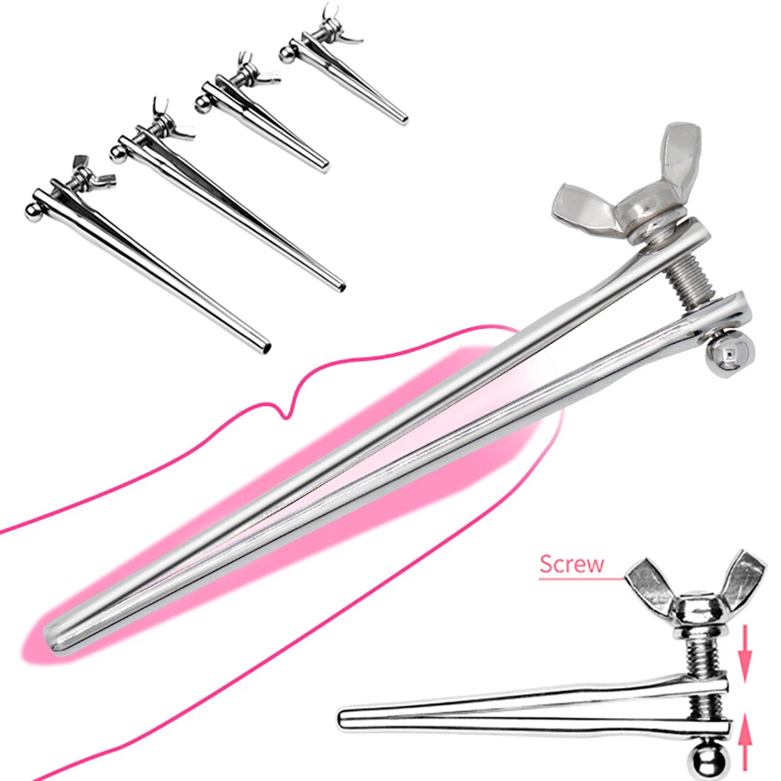 Stainless Steel Urethral Dicks Adjustable Penis Plug Dilator Stretcher Expander