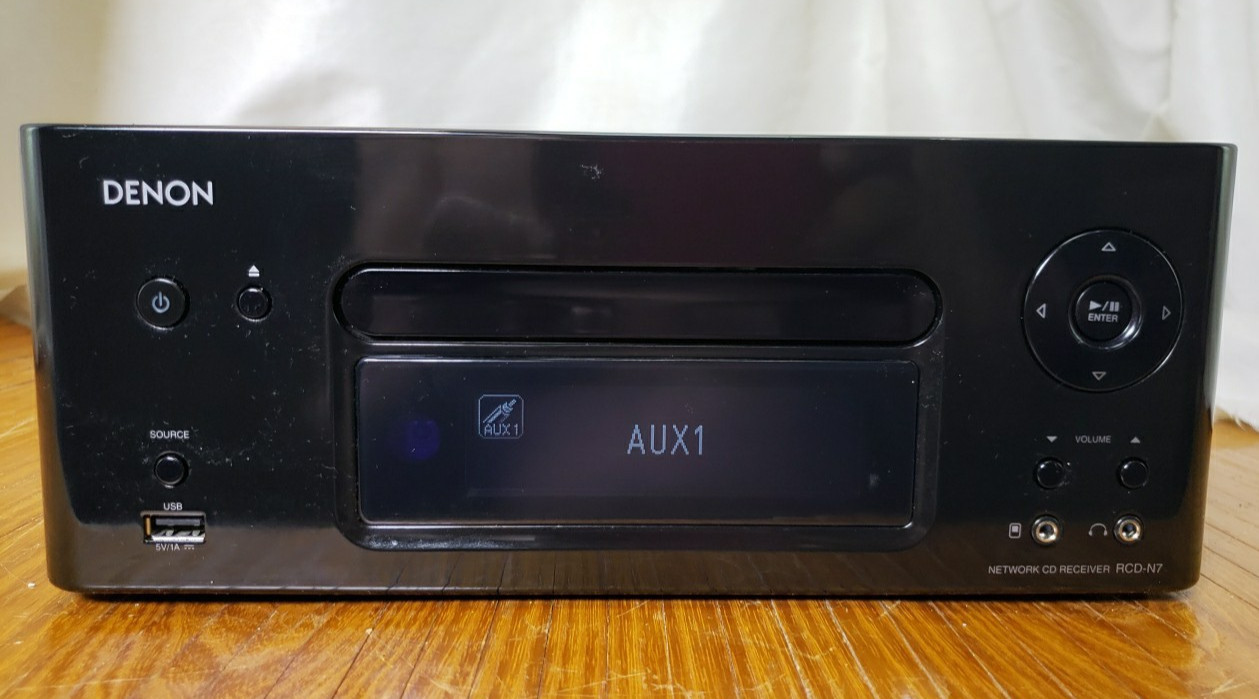 Denon Wi-Fi/LAN Network Receiver, CD Player, iPhone compatib, RCD-N7 Piano black