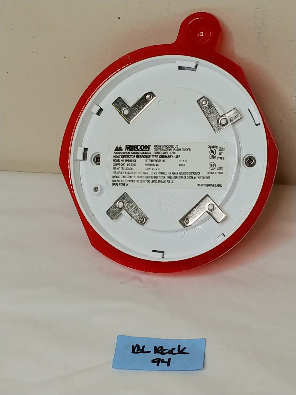 Mircom MHD-65-135  Heat Sensor New-Old Stock