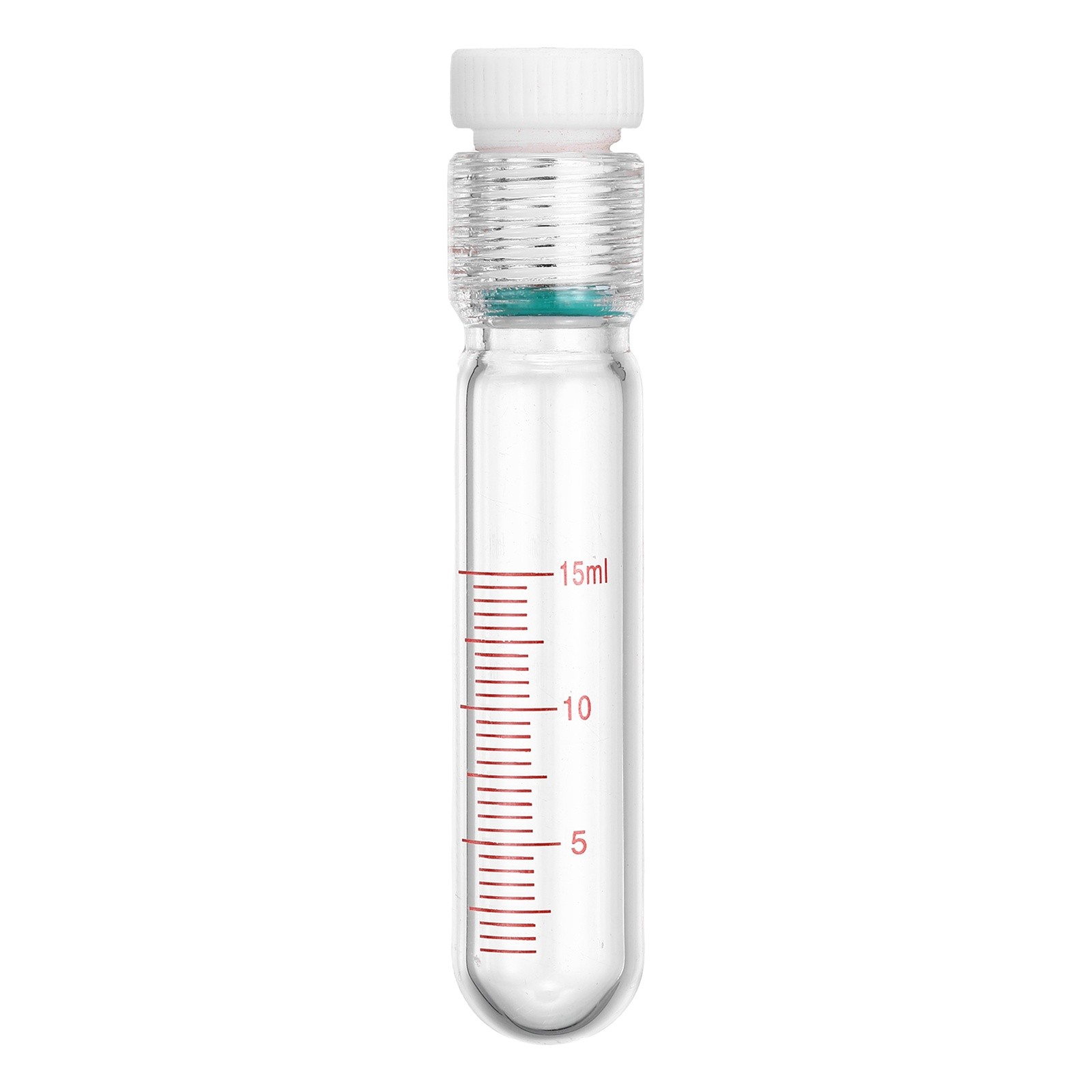 15ml Round Bottom Heavy Wall Pressure Bottle with Full Scale, Clear