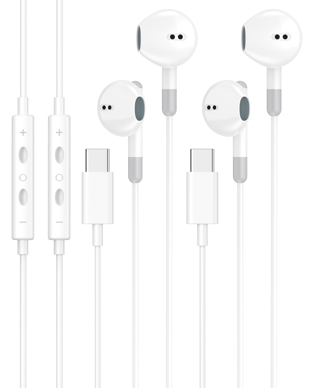 2 Pack [Apple MFi Certified] USB Headphones Wired for iPhone 17 16 15