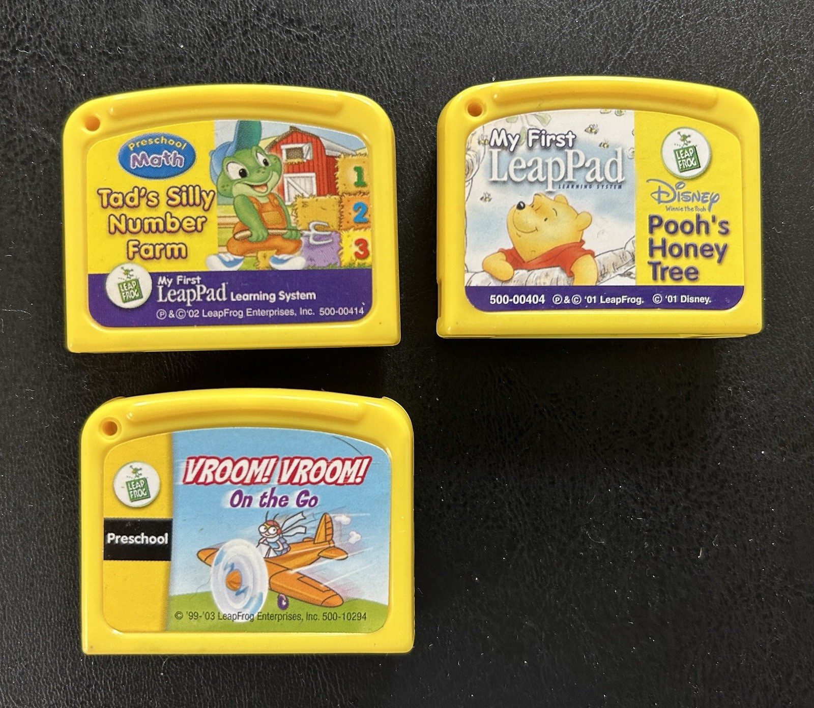3 My First LeapFrog LeapPad Game Cartridges No Books Pooh's Honey Tree & More
