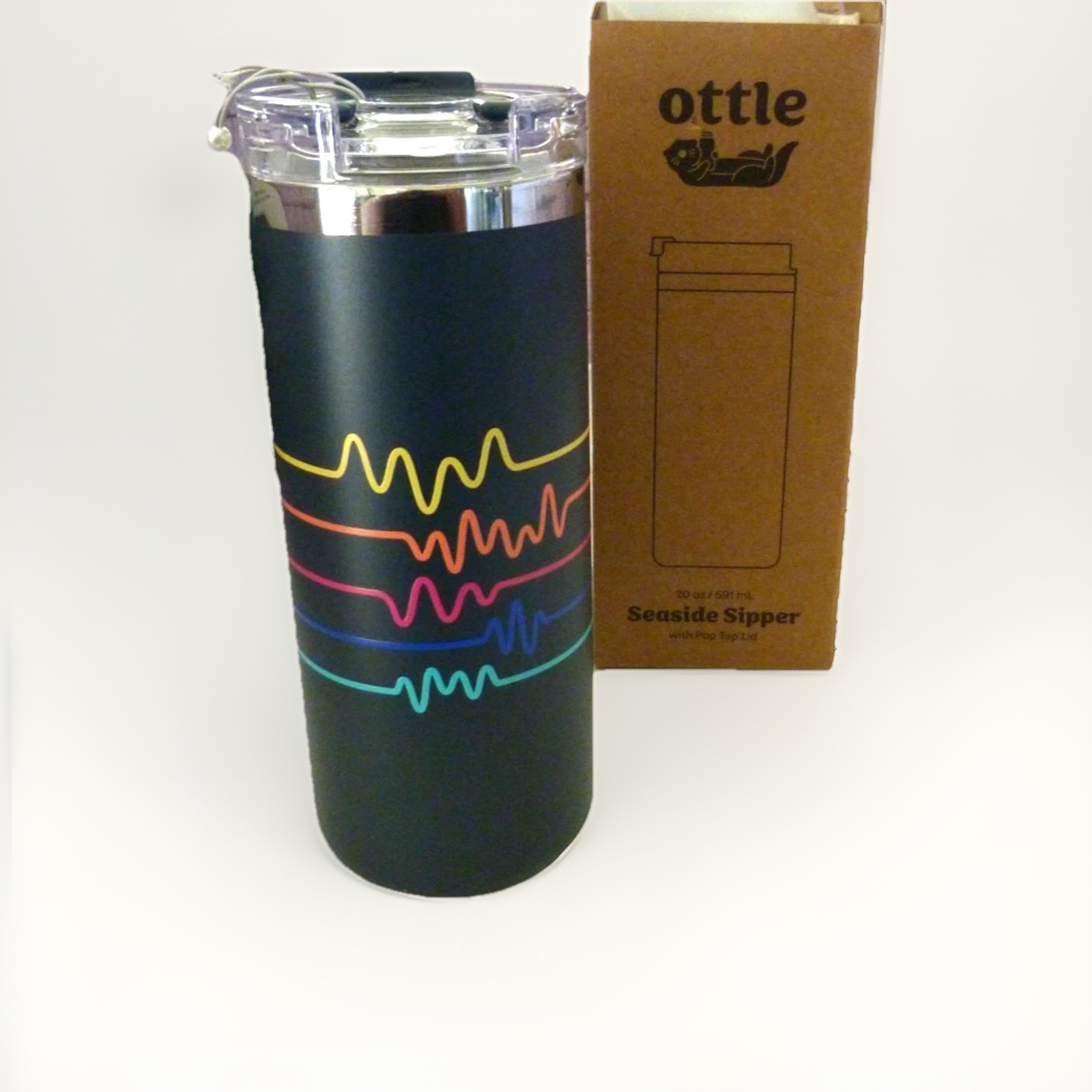 Ottle Seaside Sipper 20 oz Insulated Stainless Steel Coffee Tumbler, New In Box