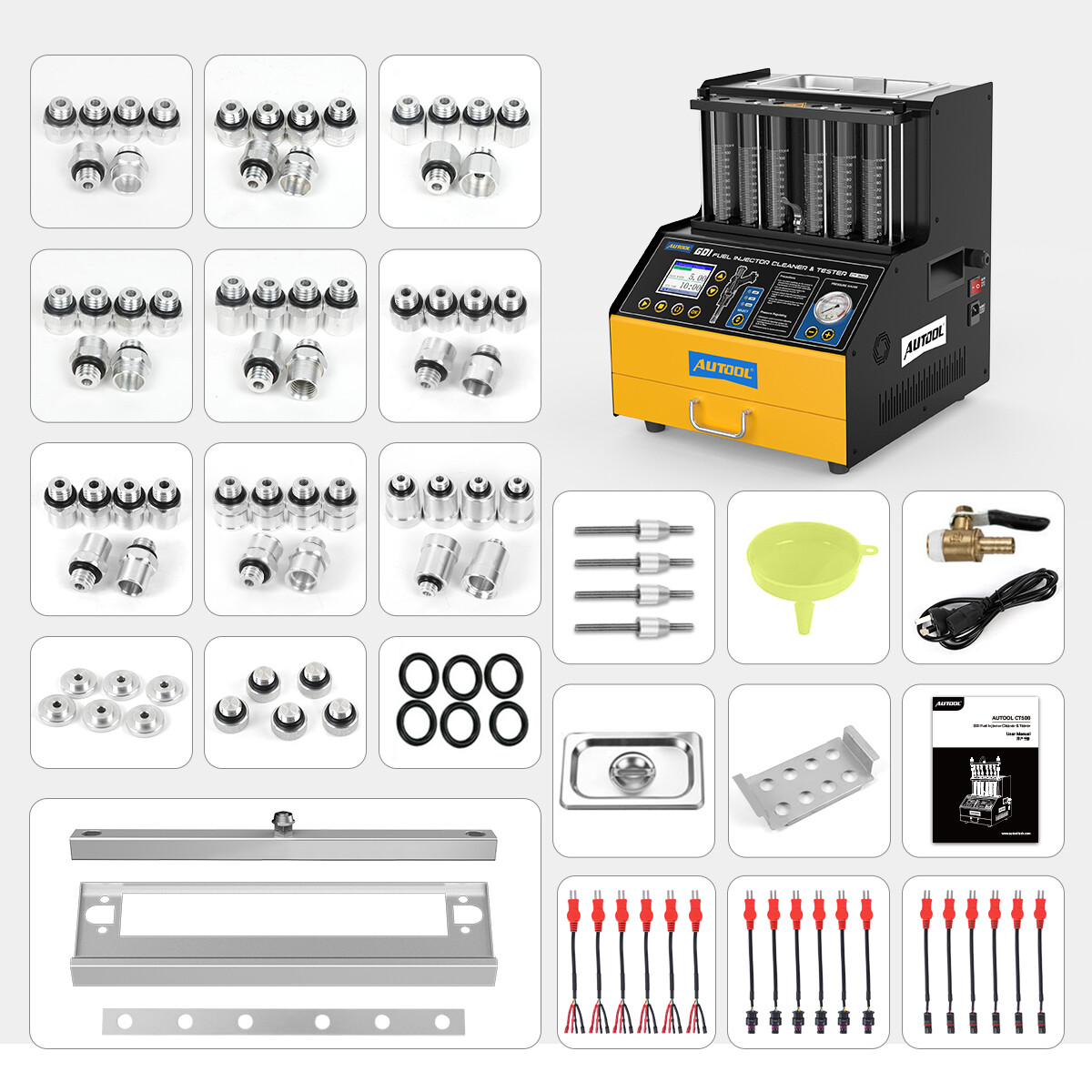 AUTOOL CT500 GDI Injector Tester Cleaner Ultrasonic Petrol Car Cleaning Machine