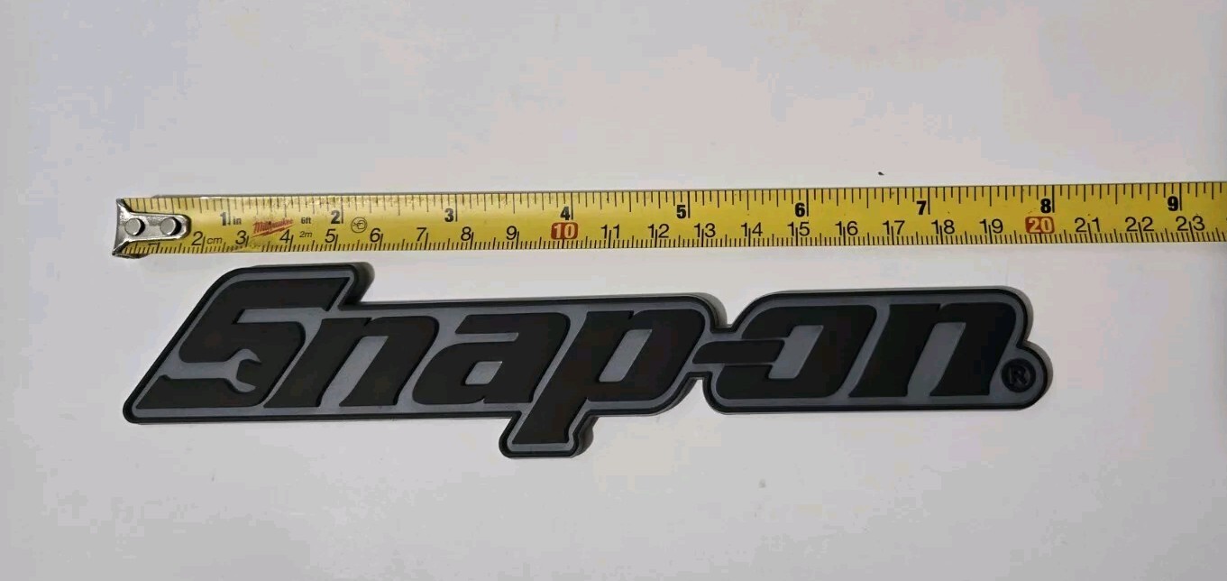 2PK SNAP ON TOOL LOGO EMBLEM MATTE BLACK Badge Decal 8"+2X Dark Titanium Prybars