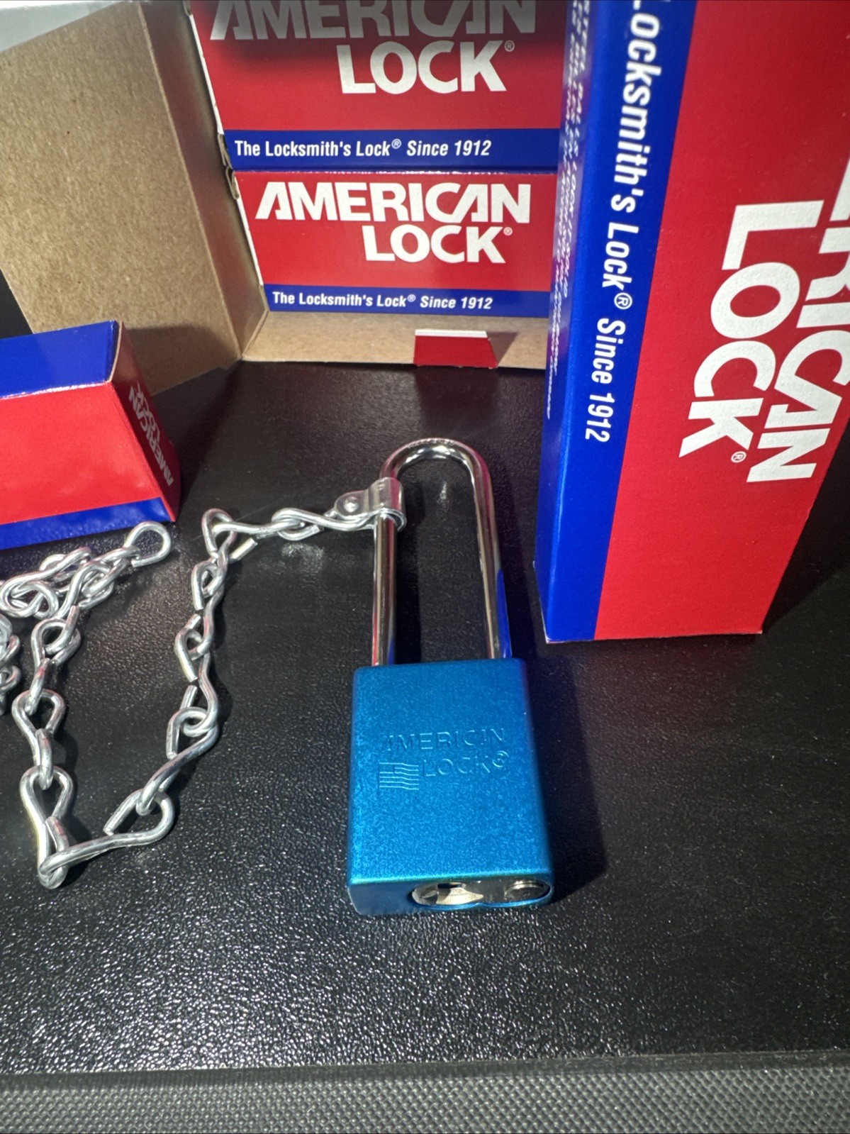 Box of 6 - American Lock Lockout Padlock Blue A1107KABLUGM401 Key 23F969