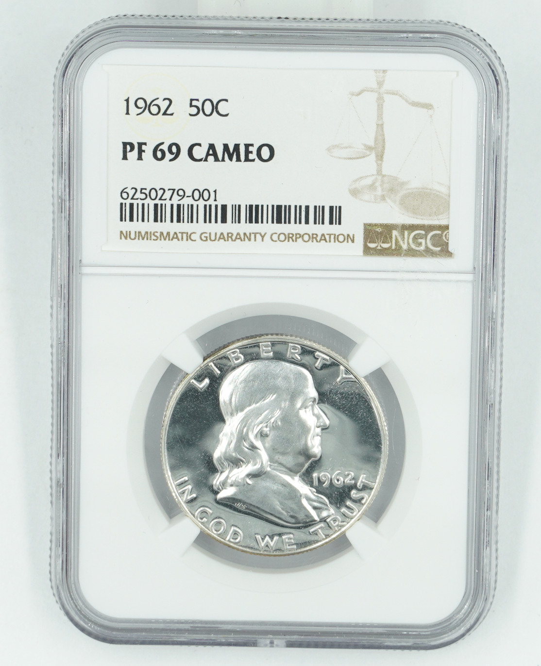 1962 NGC PF69 CAMEO Franklin Half Dollar