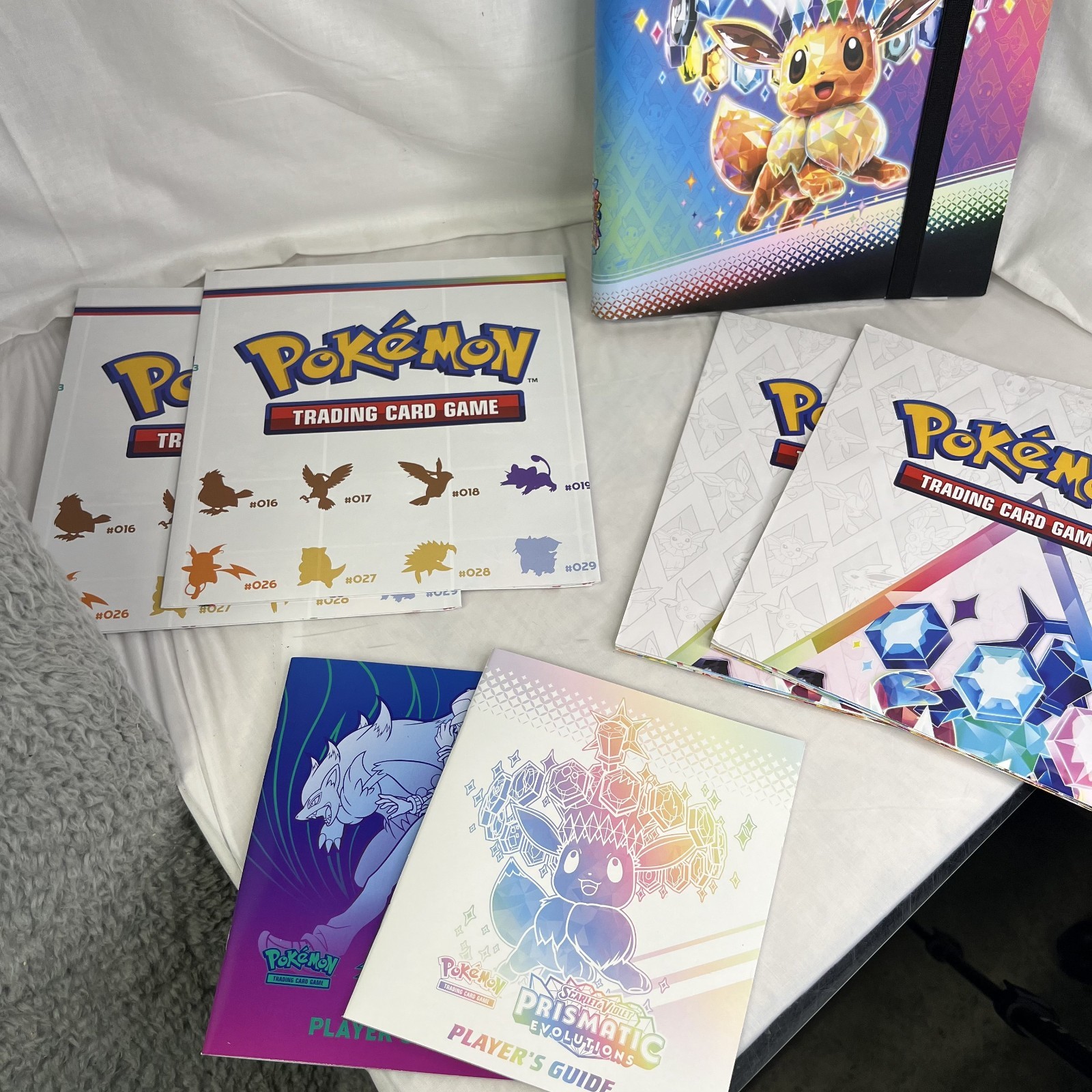 Prismatic Evolutions Pokemon TCG Binder, Posters - 151 Posters, Booklets Lot