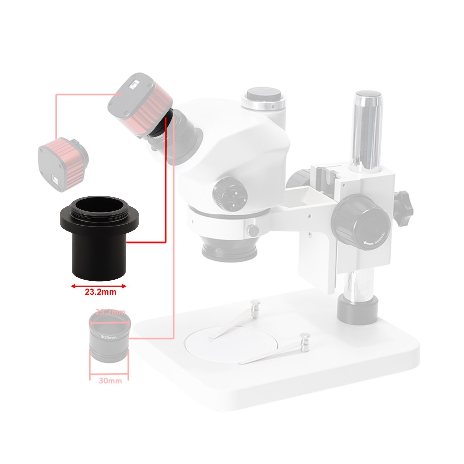 High Performance Microscope Adapter for Small Object Observations