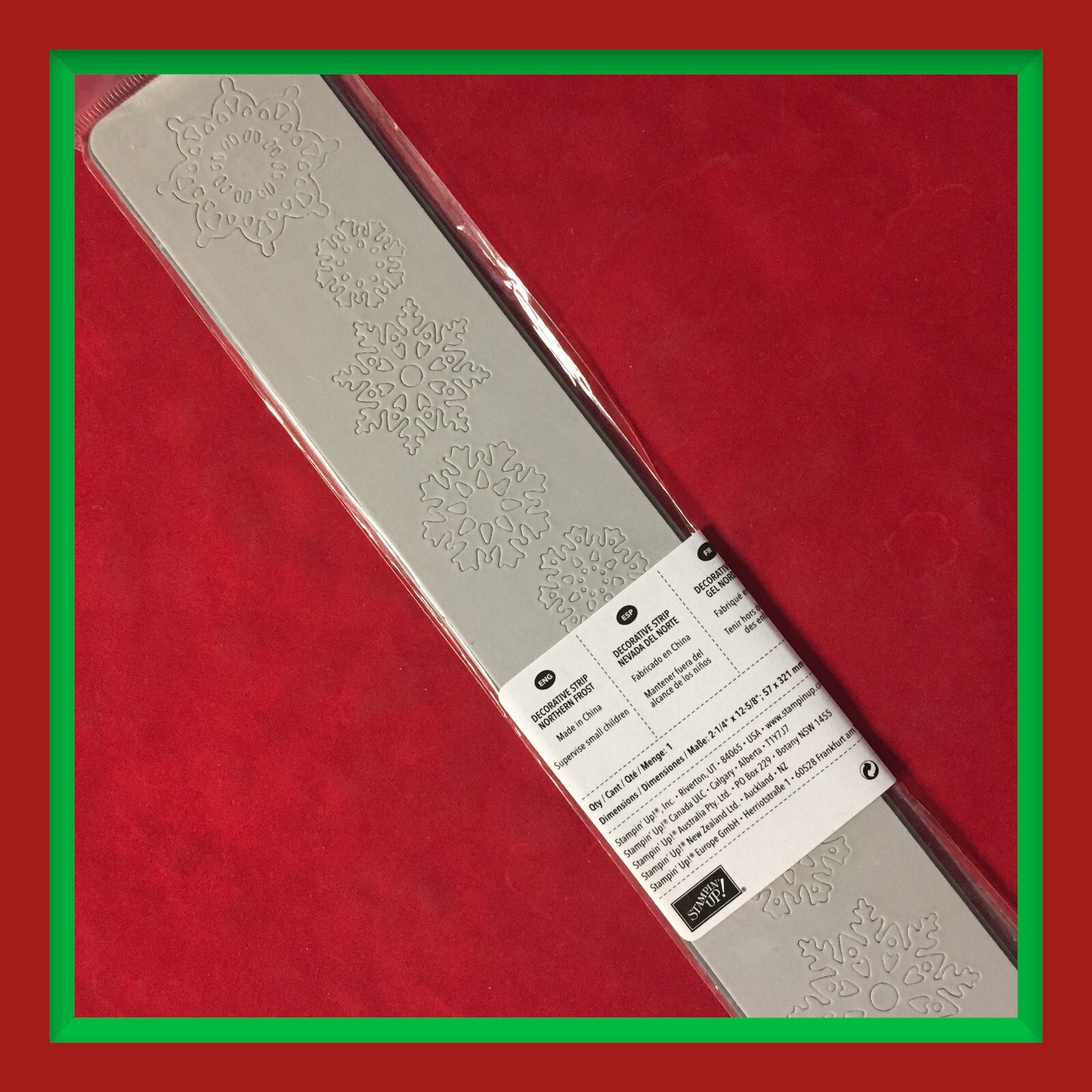 Stampin' Up! RARE!  Decorative Strip NORTHERN FROST Die 8 wonderful Snowflakes