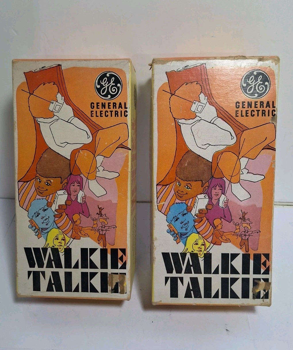2x Vintage GE Walkie Talkie YS7110- With Original Boxes- Read