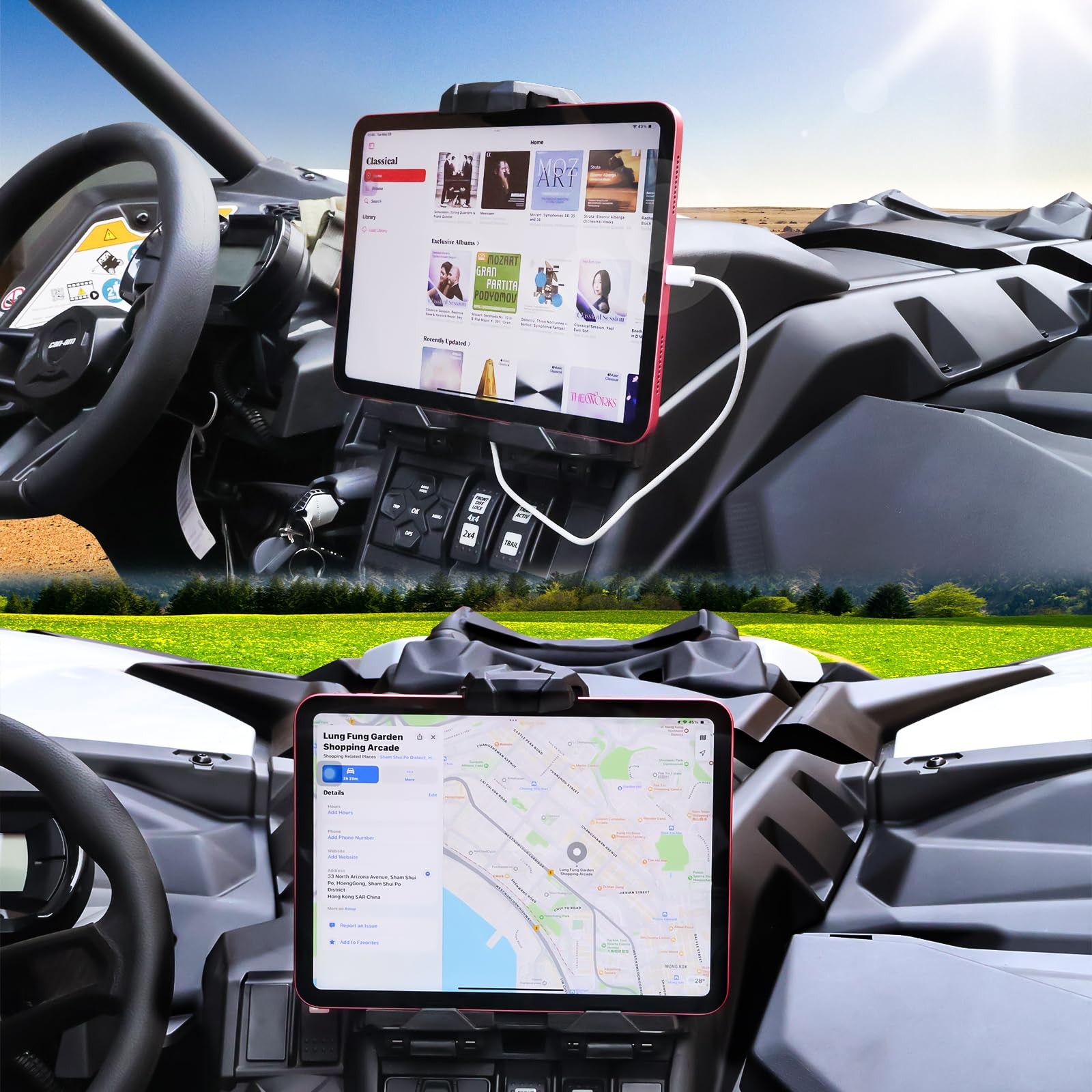 Maverick X3 Tablet Holder Custom Design Secure Device Mount CanAm X3 Max