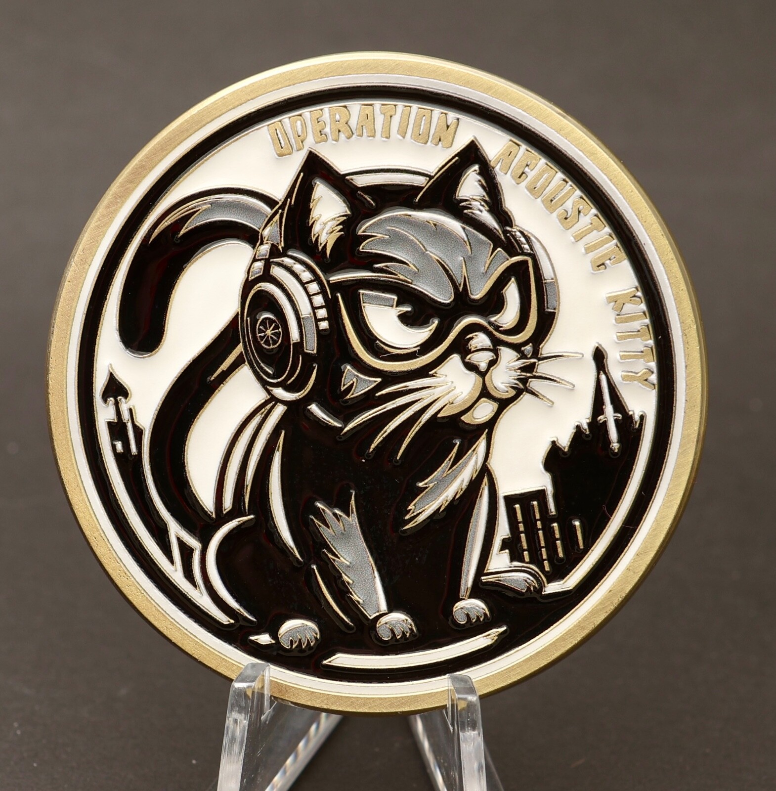 2" CIA OPERATION ACOUSTIC KITTY CHALLENGE COIN PSYOPS OPERATIONS SOD COVERT