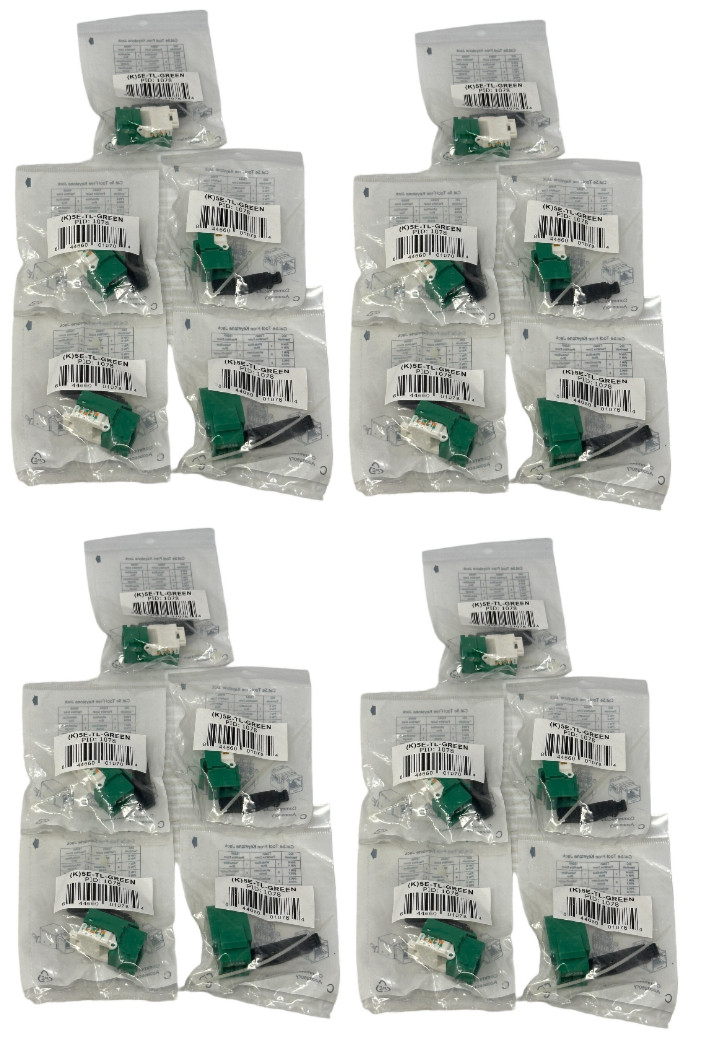 Lot of 20 – Monoprice Cat5e RJ45 Toolless Keystone Jack – Green – NOS