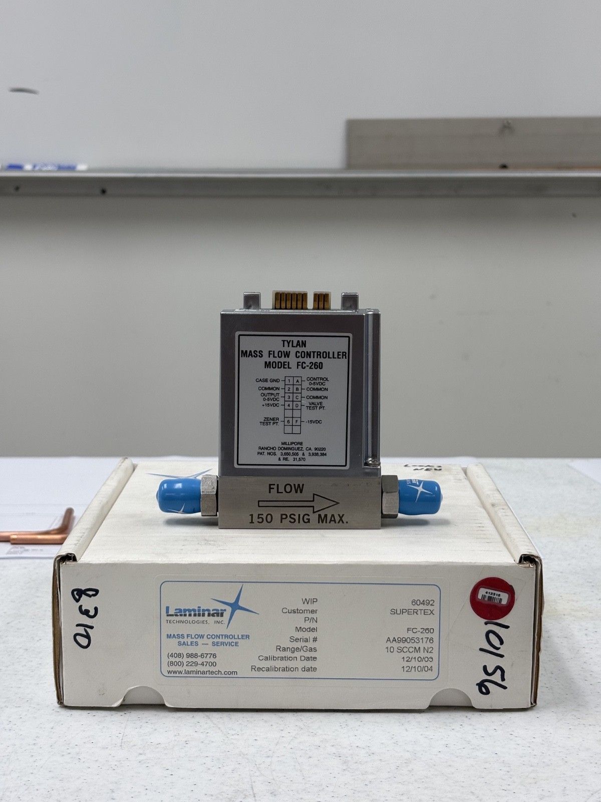 Tylan FC-260 Mass Flow Controller MFC Semiconductor Gas Flow