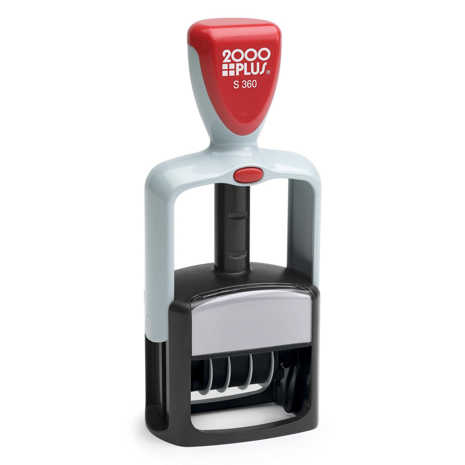 2000 PLUS 4 In 1 Date and Message Rubber Stamp with Red and Blue Ink