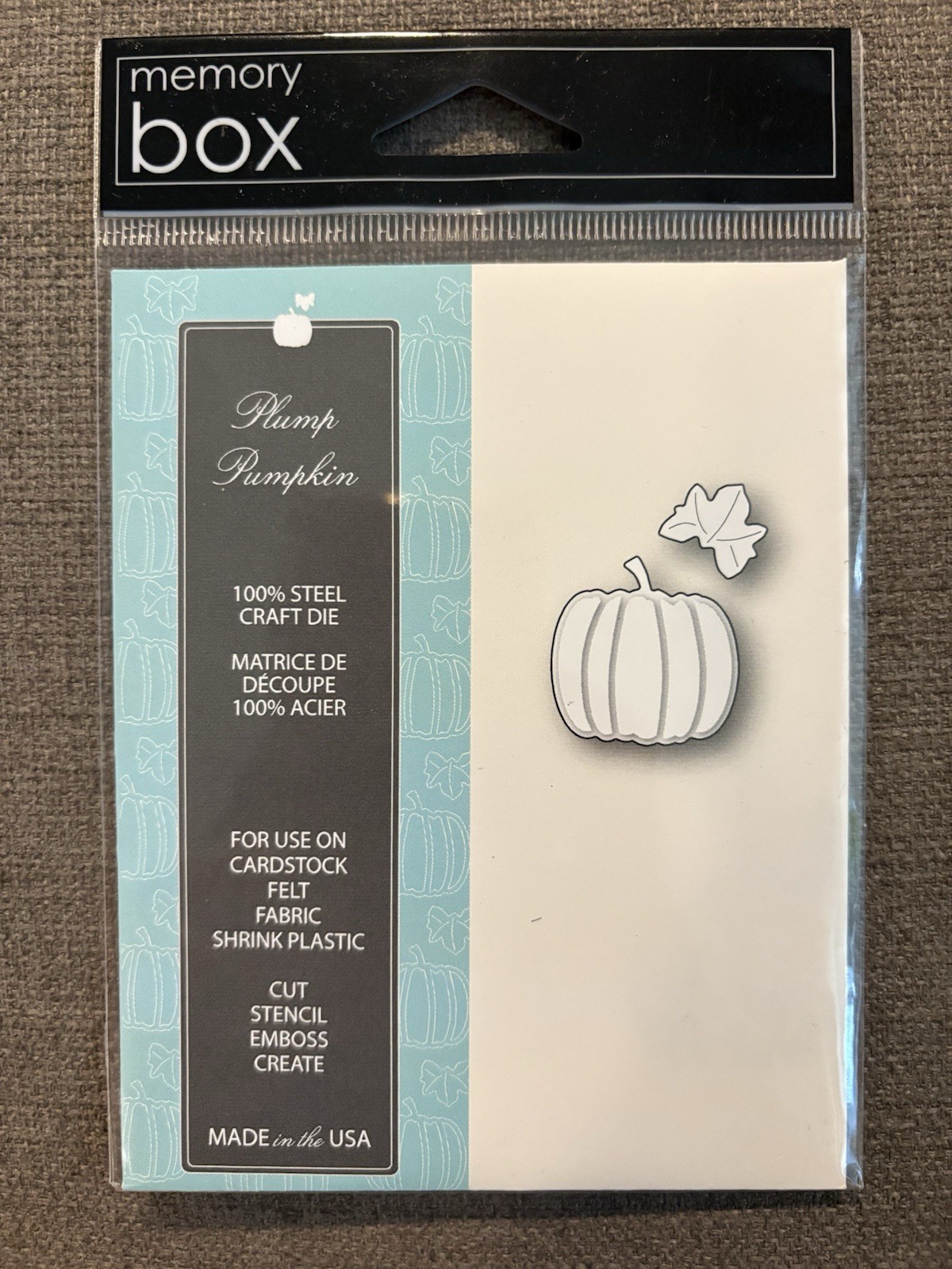 Memory Box Plump Pumpkin Steel Die Craft Cut Style 99521