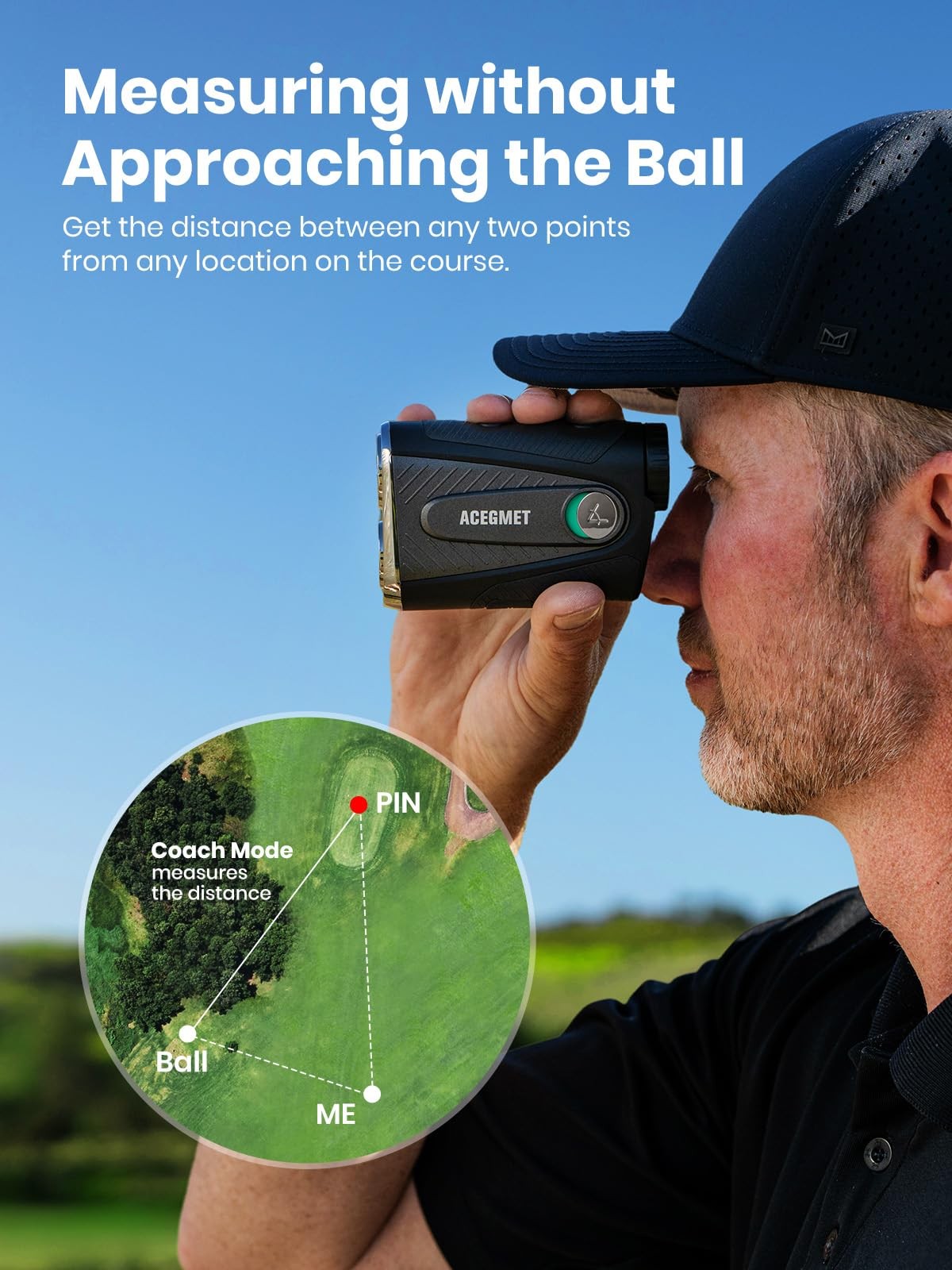 PFS5 Golf Rangefinder with Slope & Coach Mode, 1300 Yards Laser Range Finder,...