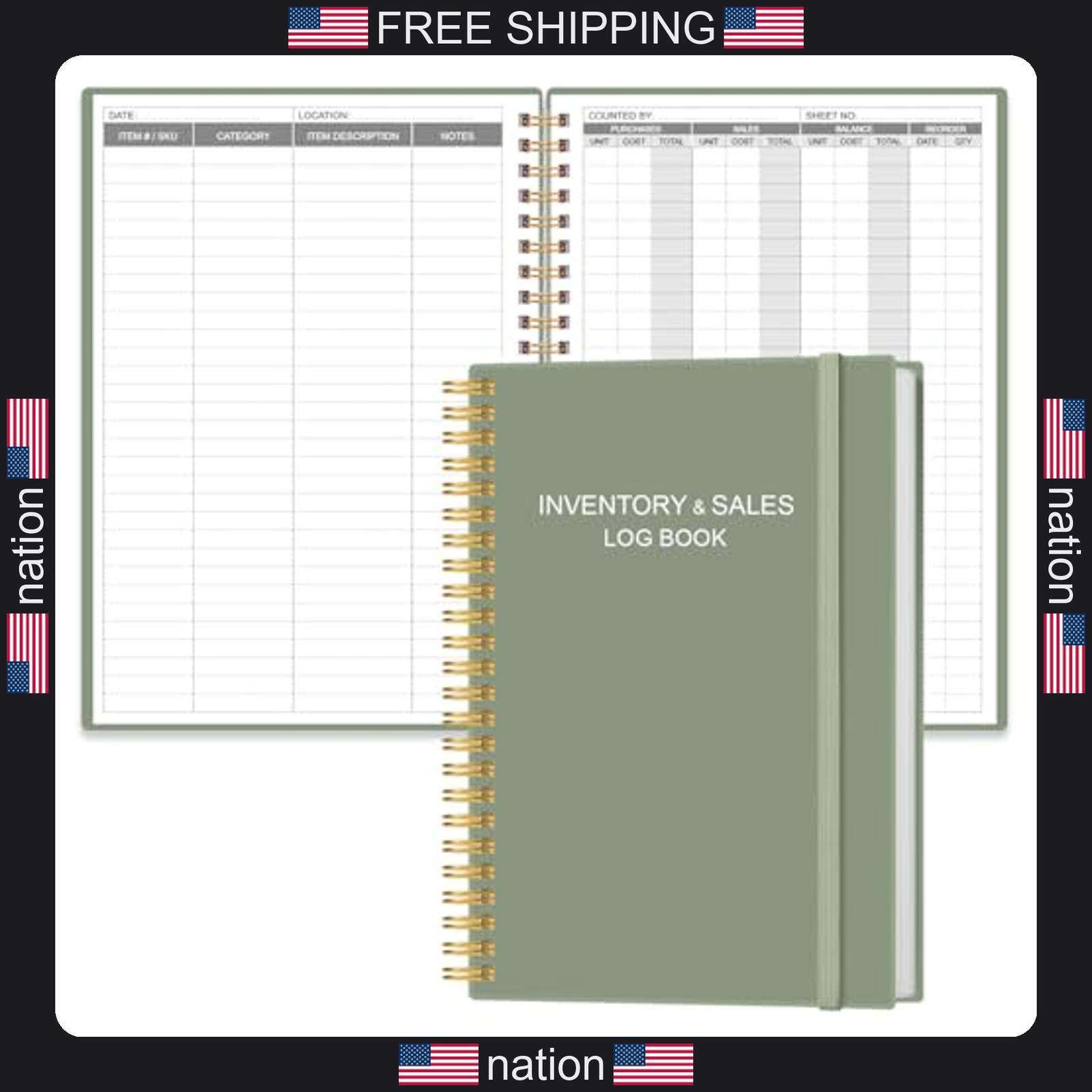 Inventory & Sales Log Book for Small Business ? Inventory Ledger Book,