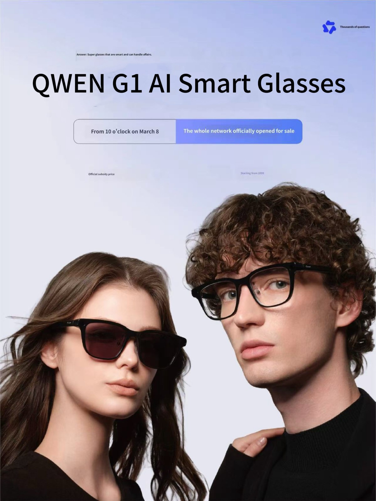 New QWEN AI G1 Smart Glasses Realtime Translation 89 Languages HD Photography