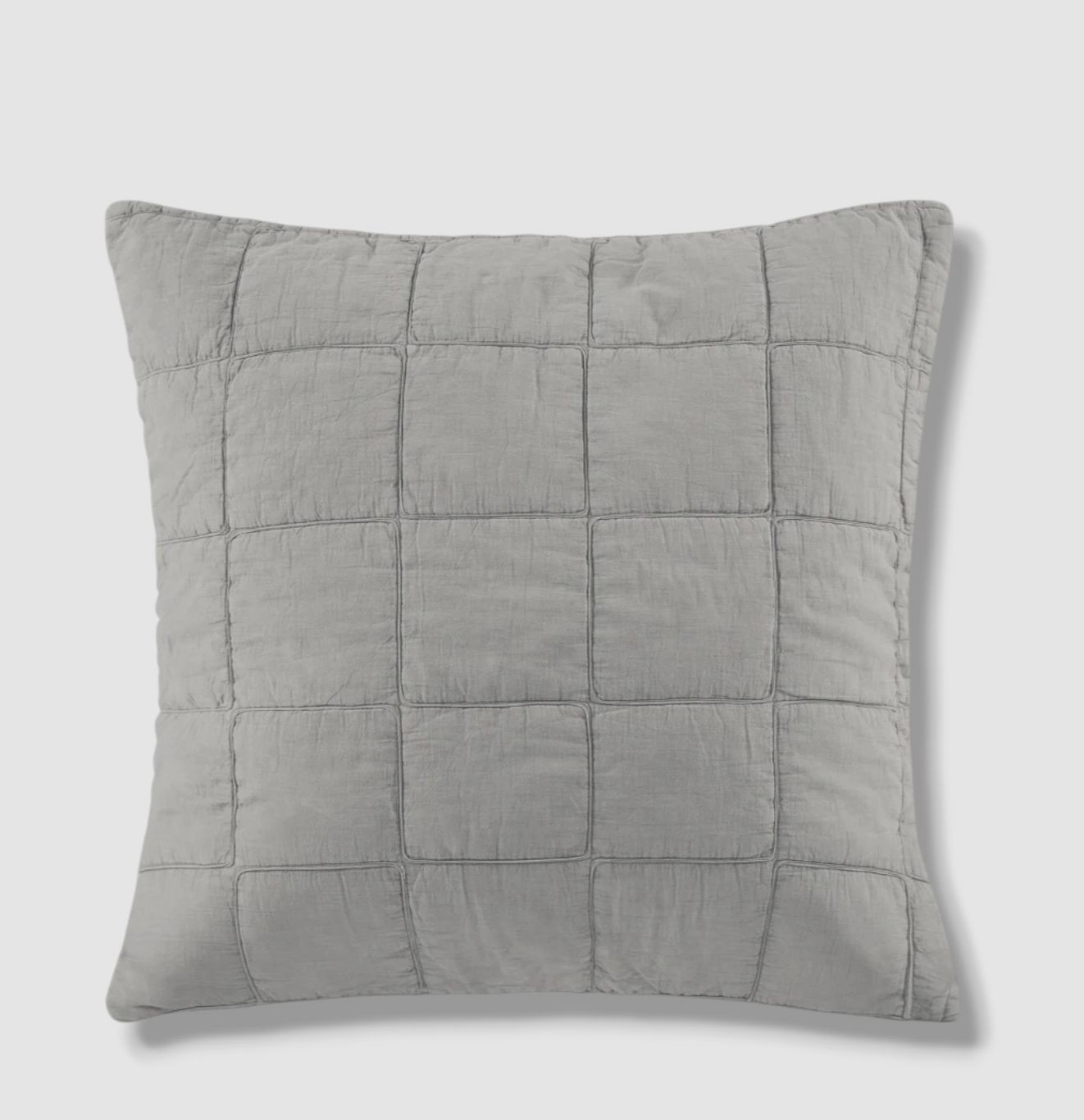 Croscill Gray Casual Gema European Pillow Sham Size, 26" L x 26" W