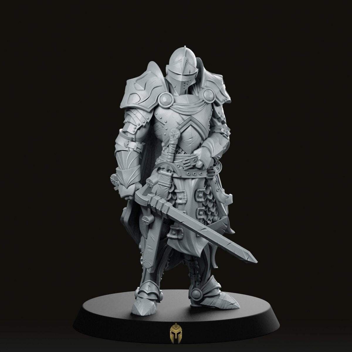 Prison Guard 4 Fantasy Miniature Armored Jailer Swordsman