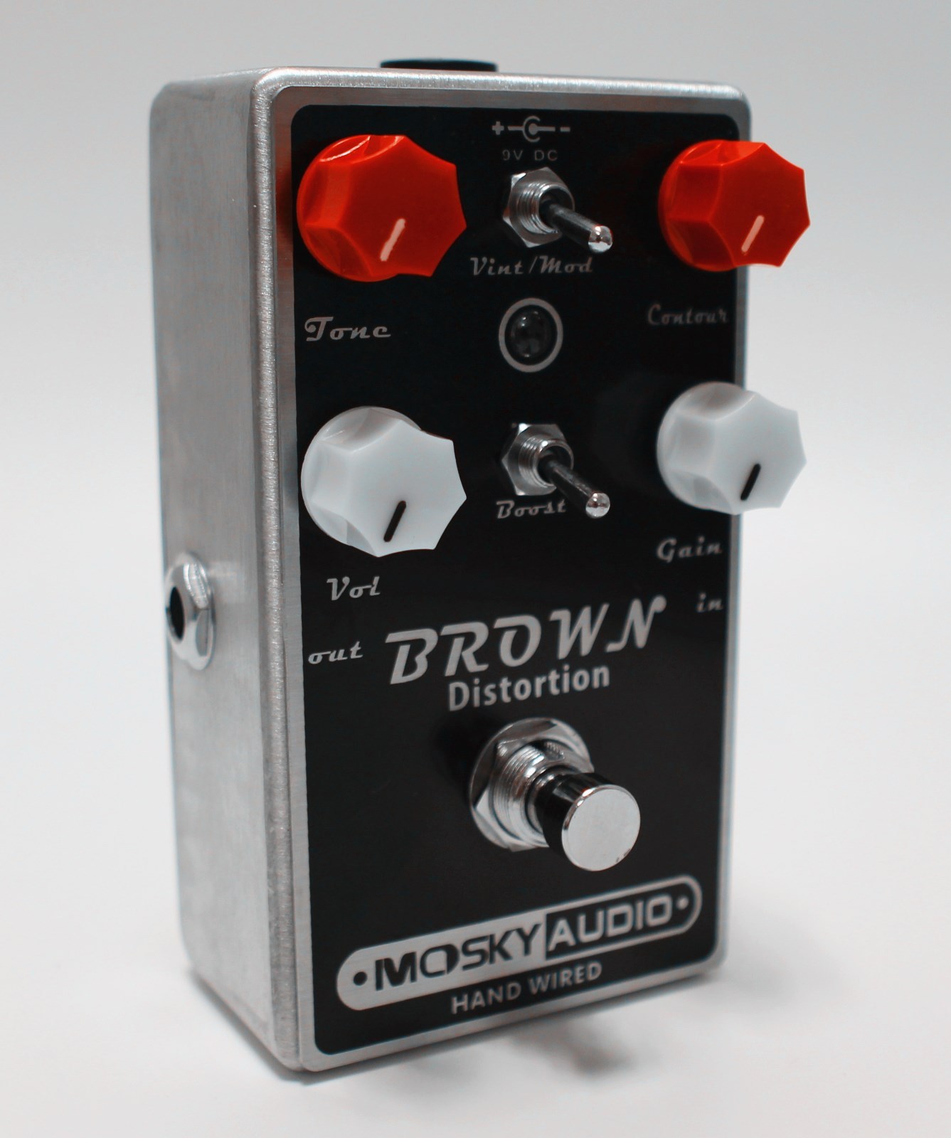 Mosky Audio BROWN Distortion Dual Toggle with Boost Option Hand-Wired New/Nice!