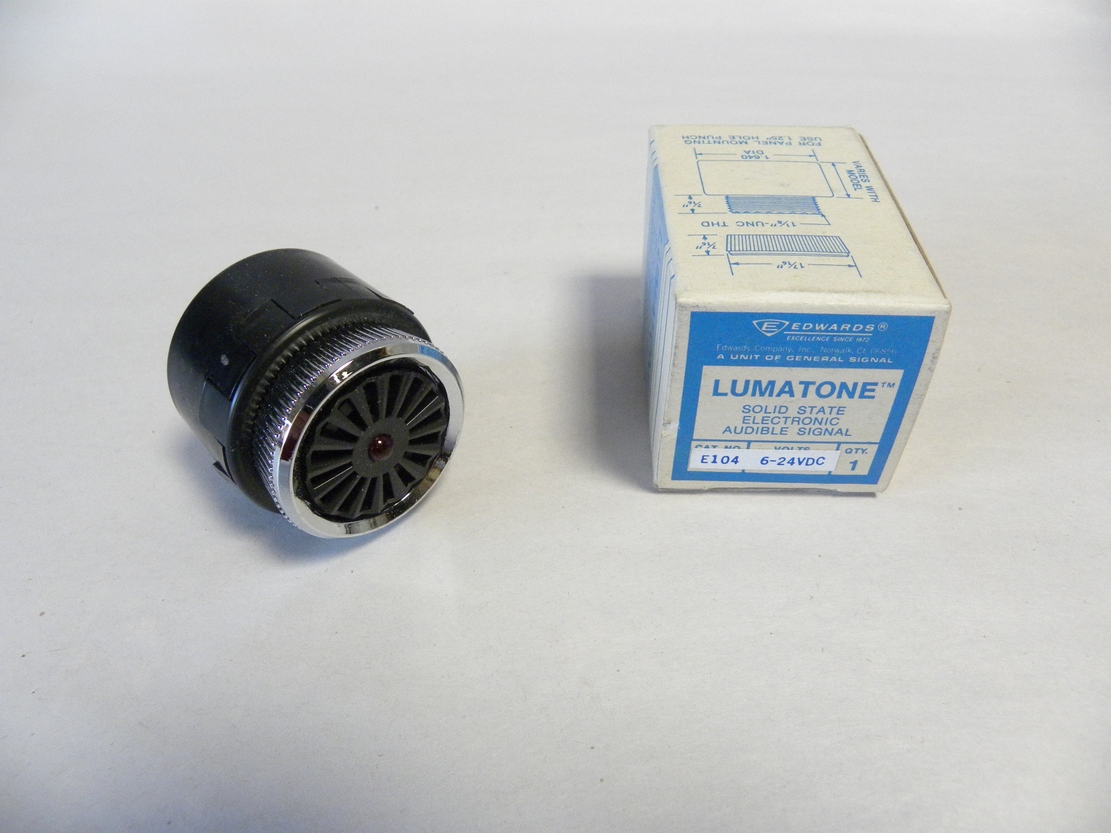 NOS Edwards Lumatone E104 Solid State Electronic Audible Signal Alarm (A5)