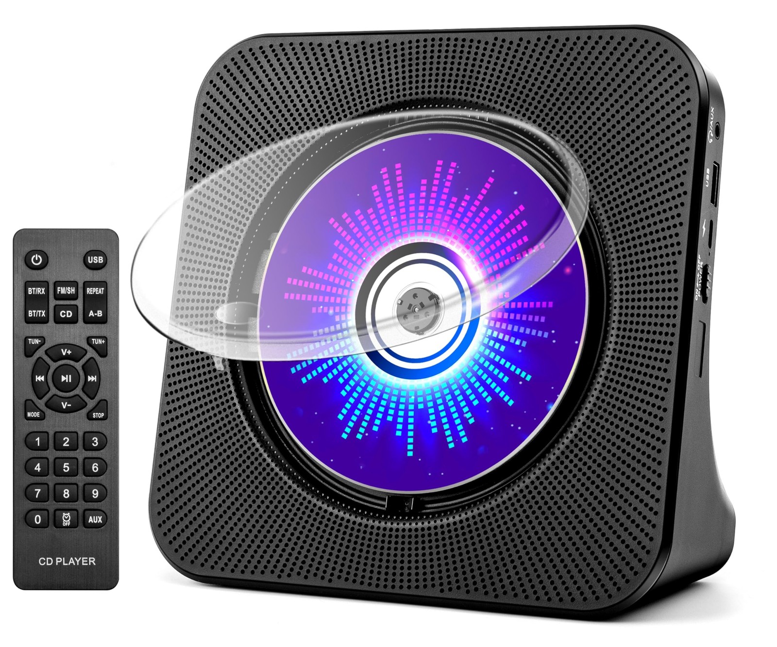 ROADOM Portable CD Player with Bluetooth, Hi-Fi Speakers & FM Radio | Bluetoo...