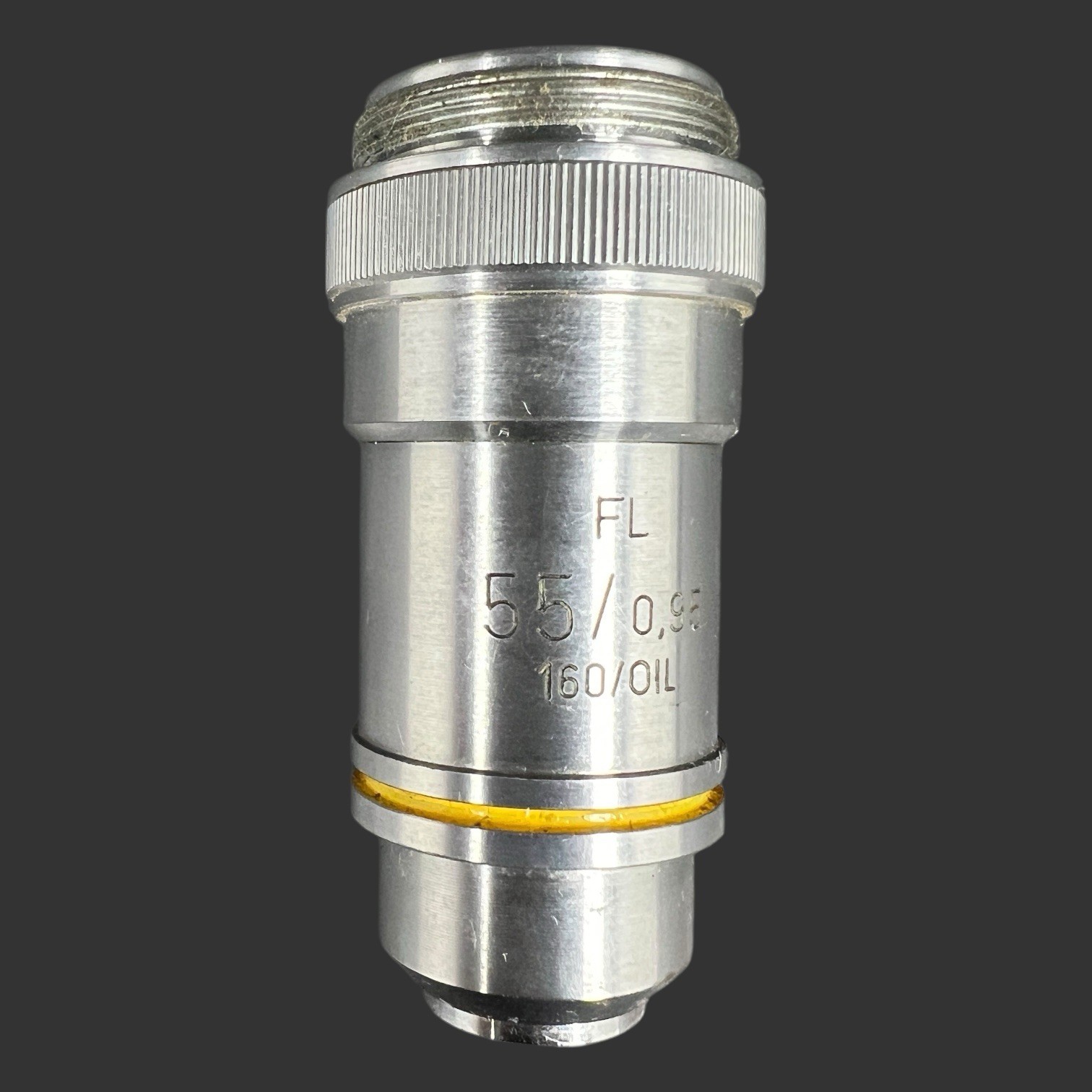 Vintage GS FL 55/0.95 160/OIL Microscope Objective Lens #F64220