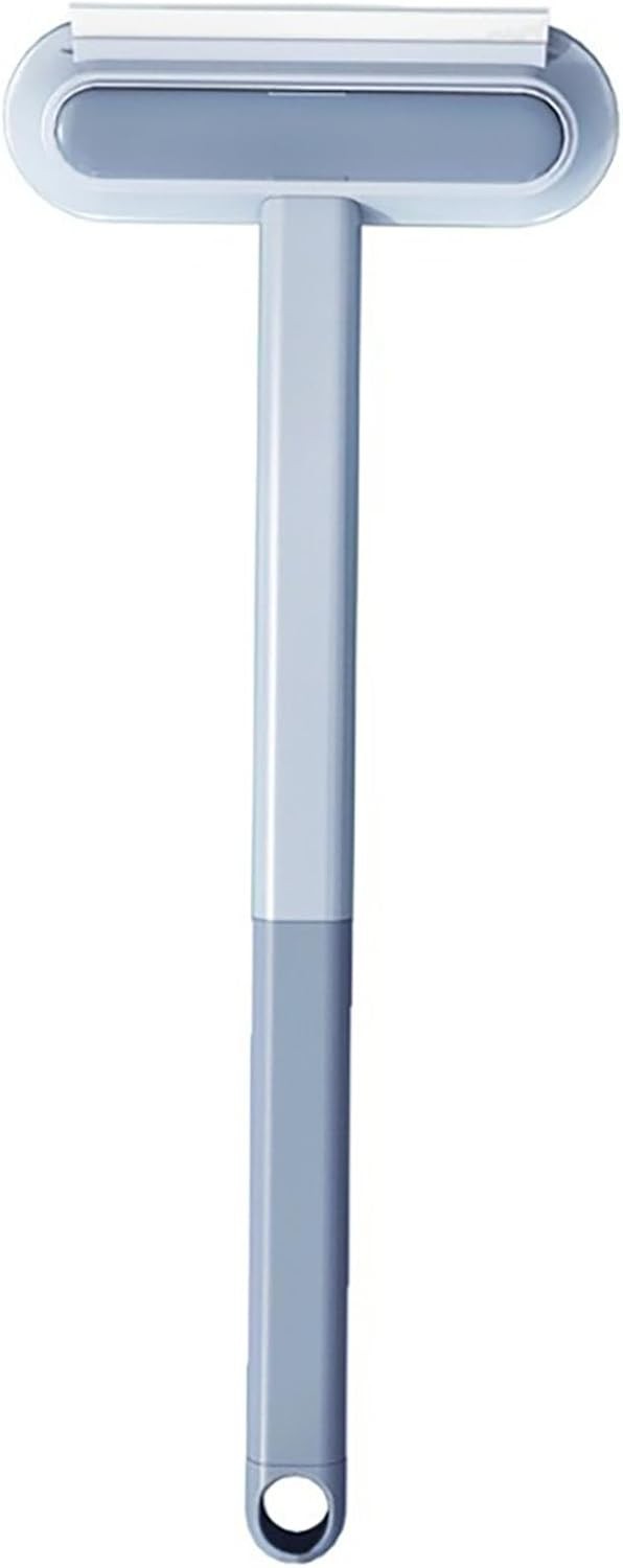 Screen Window Brush, 17.5 Inch x 7.1 Inch Blue Plastic Handle Two-Sided Mesh Cle