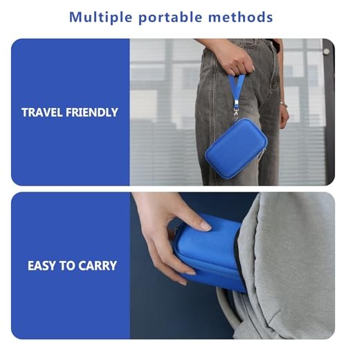 Hard Carrying Case for Canon PowerShot V1 Digital Camera, Storage Holder Blue
