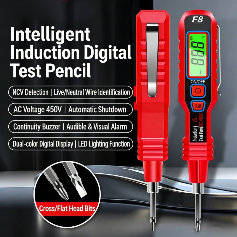Professional Voltages Detector Pen With Flashlight Visual And Audible Alerts