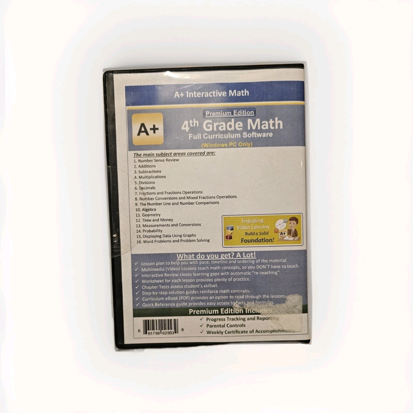 A+ Interactive Math 4th Grade Math Full Curriculum Software Release 8 SEALED