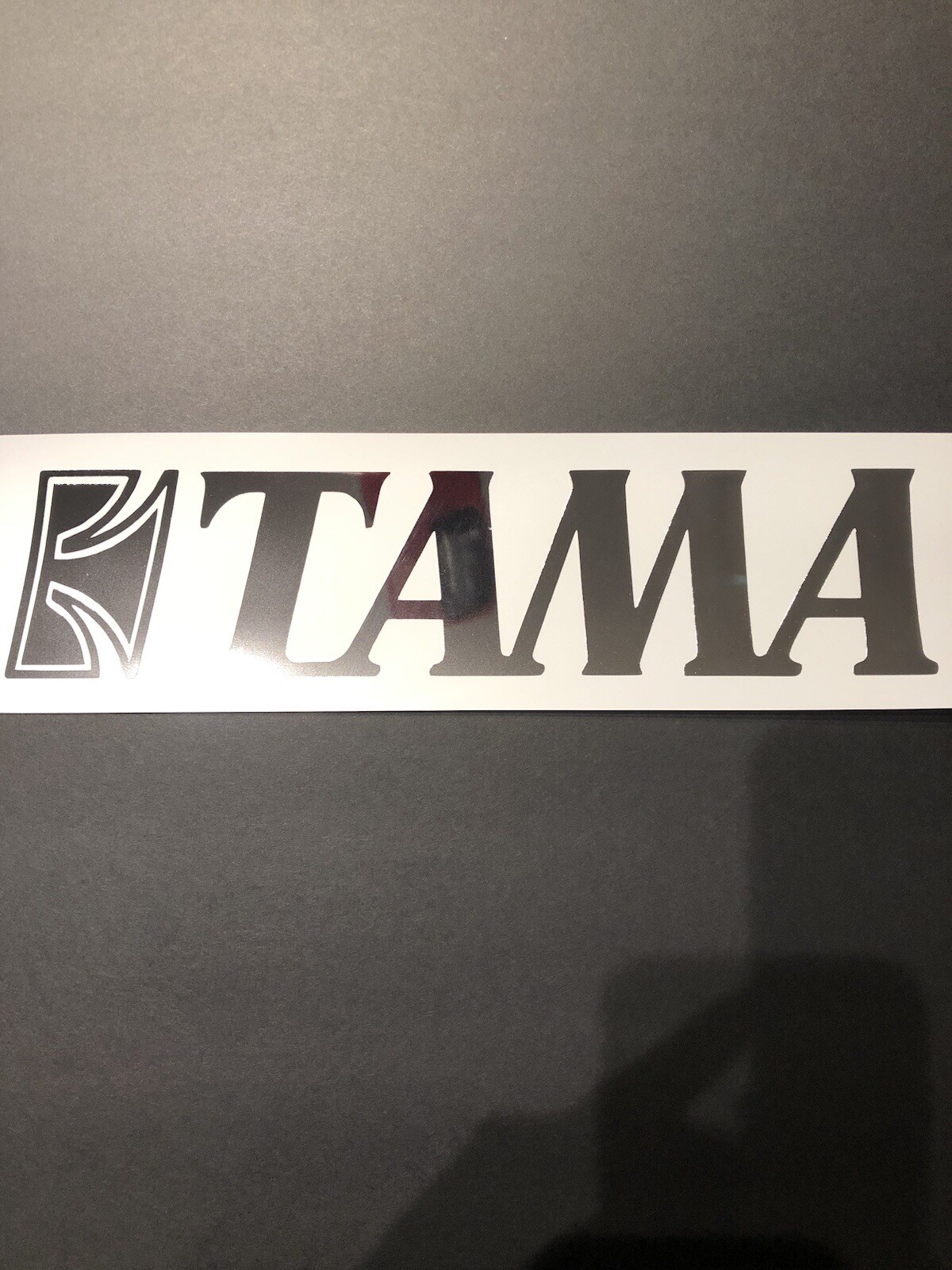 Tama Drum🥁Head Decal Logo Chrome High Quality Vinyl Ultra Shiny 🇺🇸 13” X 3” ✨