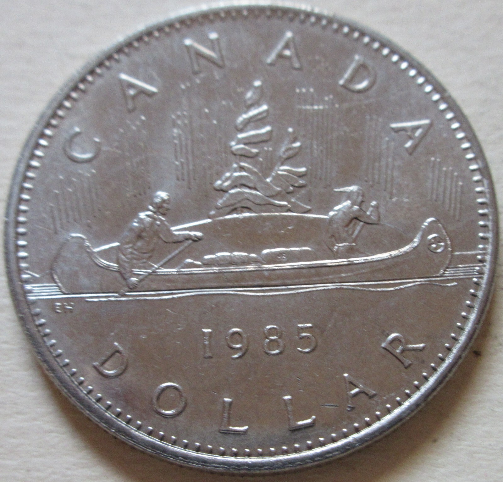 1985 Canada Voyageur Nickel One Dollar Coin. $1