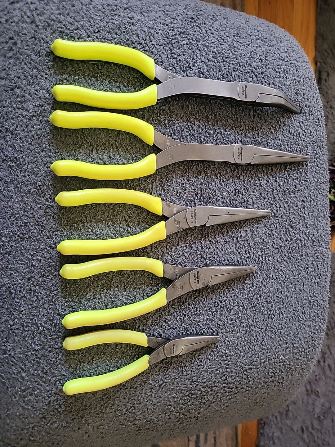 Snap on Tools  5 Piece Hi-Viz Yellow  Pliers Set