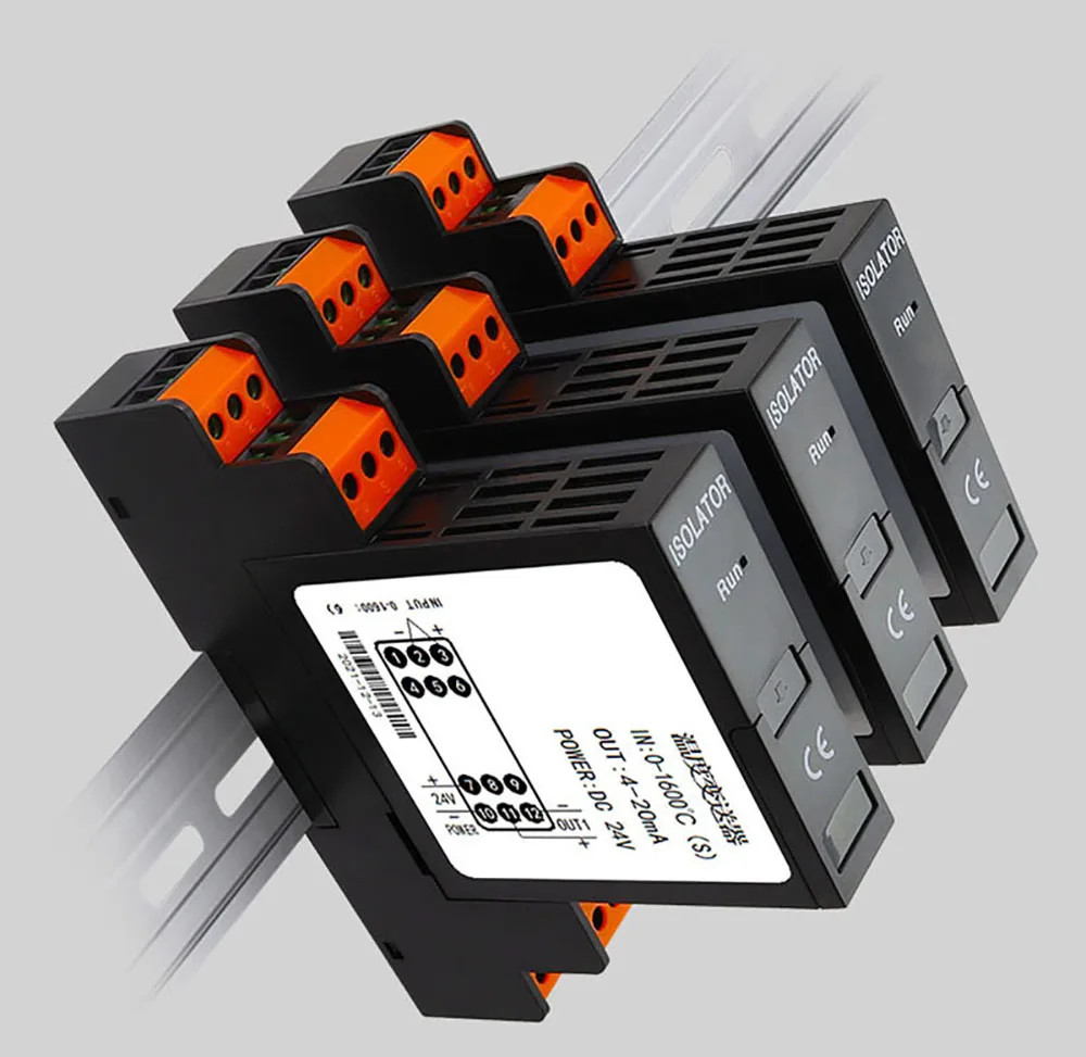 Temperature Transmitter PT100 Rail Type Thermal Resistance 4-20mA 0-10V Output