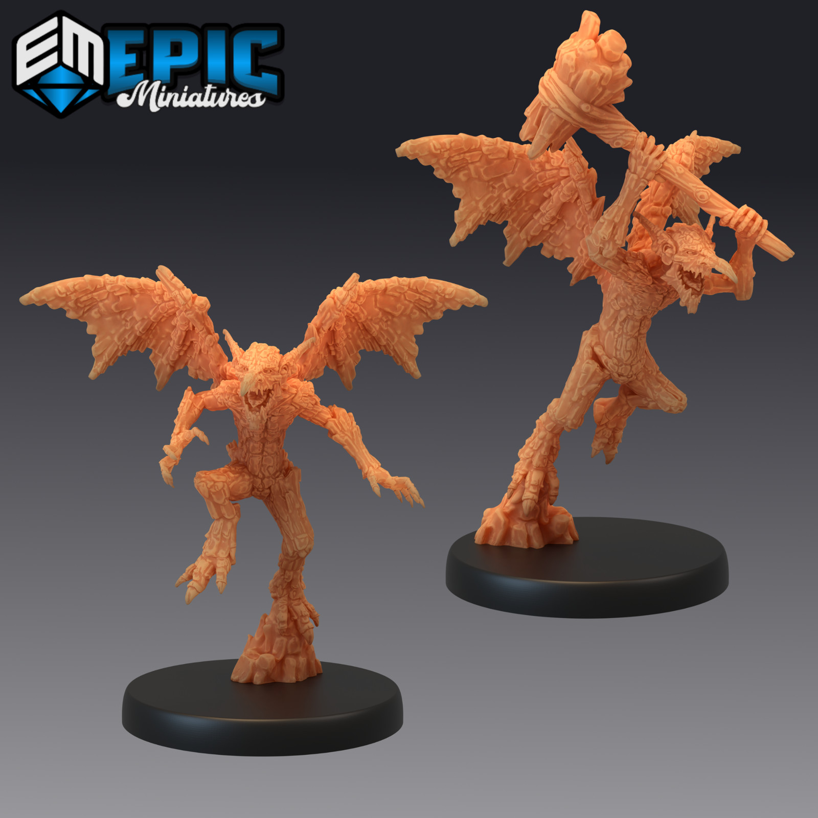 Earth Mephit, Dungeons and Dragons Miniature, D&D, Epic Miniatures, Fantasy Imp