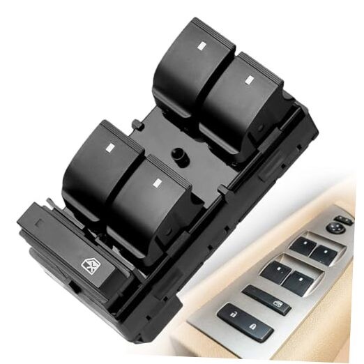 Fits Silverado & Sierra 1500 2500HD 3500HD - Driver Side, Master Window Switch