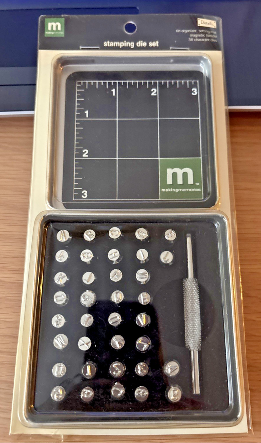 Making Memories ~ Metal Stamp Punch Die Set Letters/ Numbers Magnetic Handle Kit