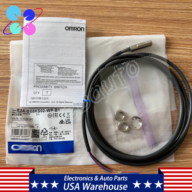For Omron E2A-S08KS02-WP-B1 2M 12-24VDC Photoelectric Proximity Switch Sensor