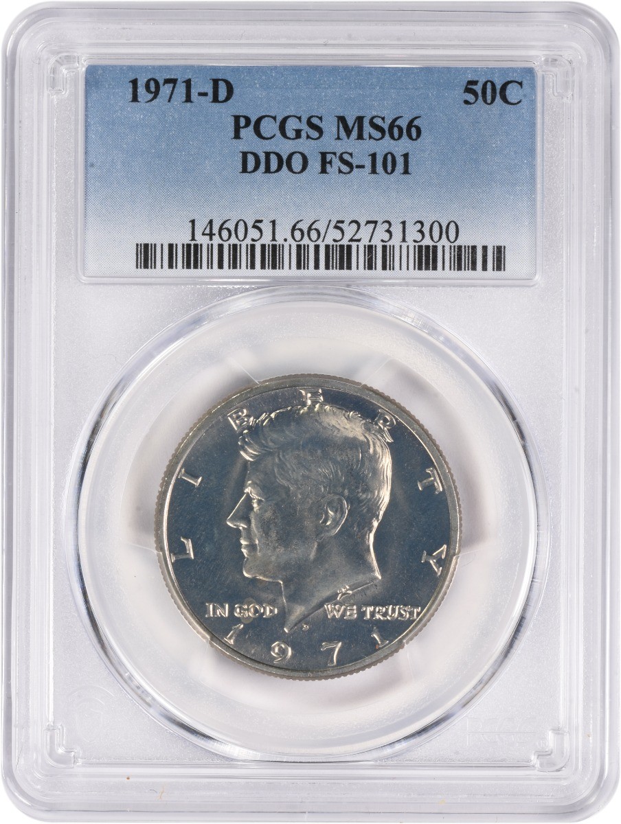 1971-D Kennedy Half Dollar DDO FS-101 MS66 PCGS