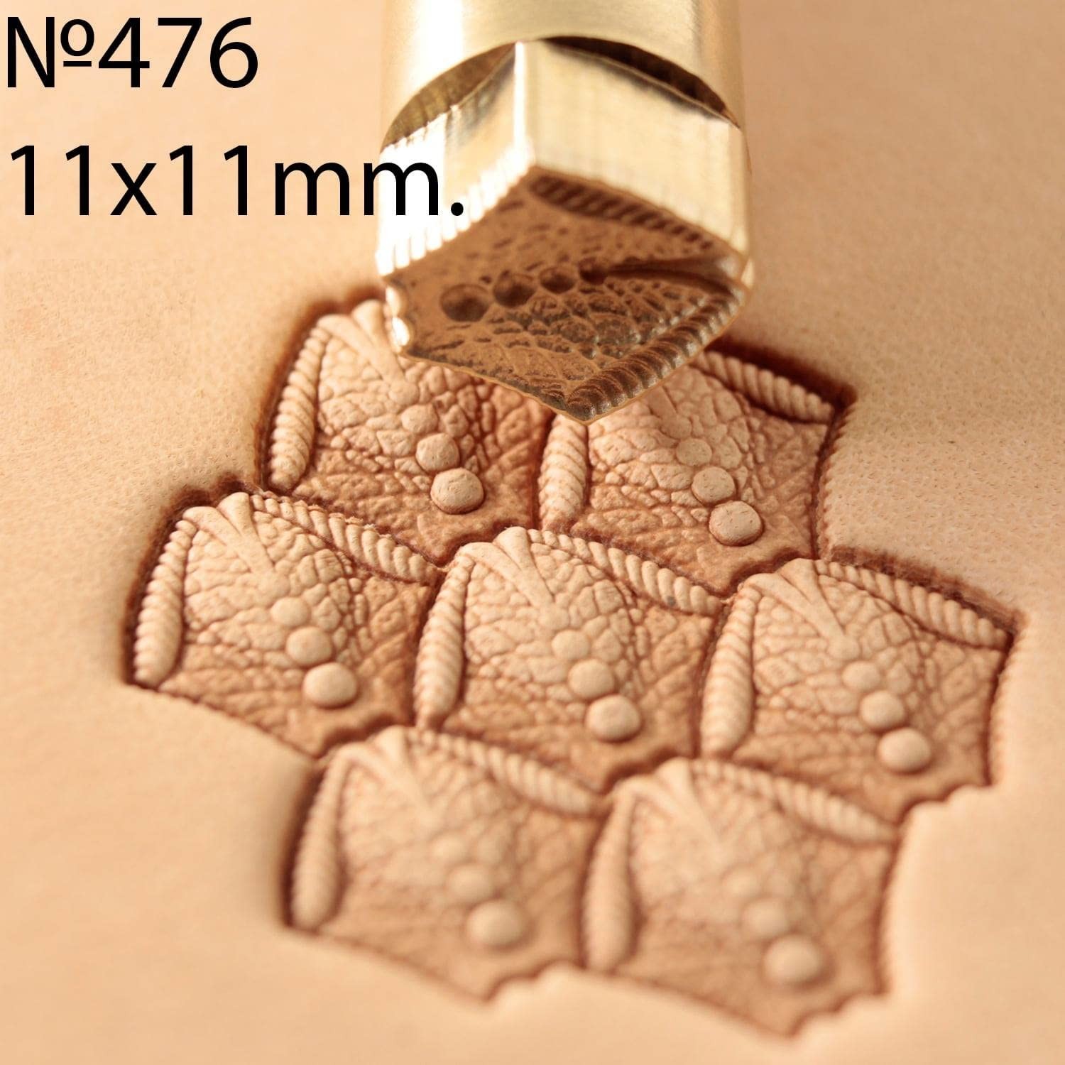 DandS ltd Leather Stamp Tool, Scale Pattern, Pro Steel Craft Tool for Leather