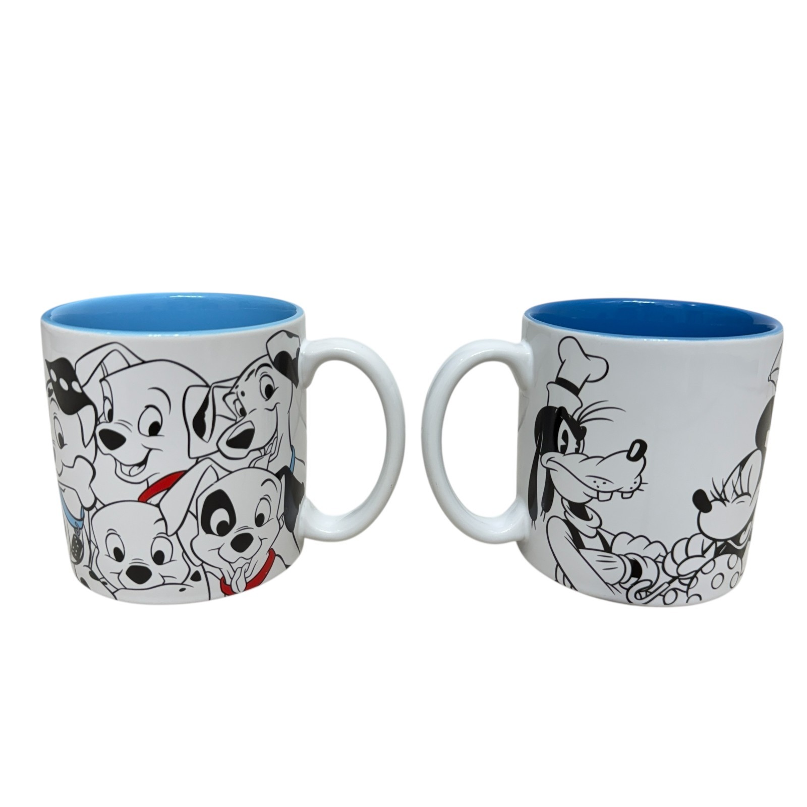 Disney Store set of 2 Coffee Mugs 101 Dalmatians & Mickey and friends