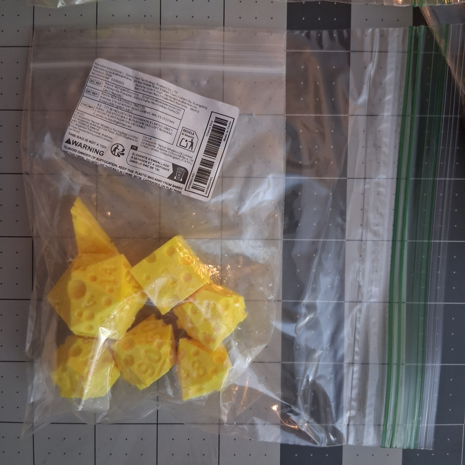 ** Cheese Dice 3D Printed 7PCS With Wedge Shaped D4 Look Actual Sets Pictured **