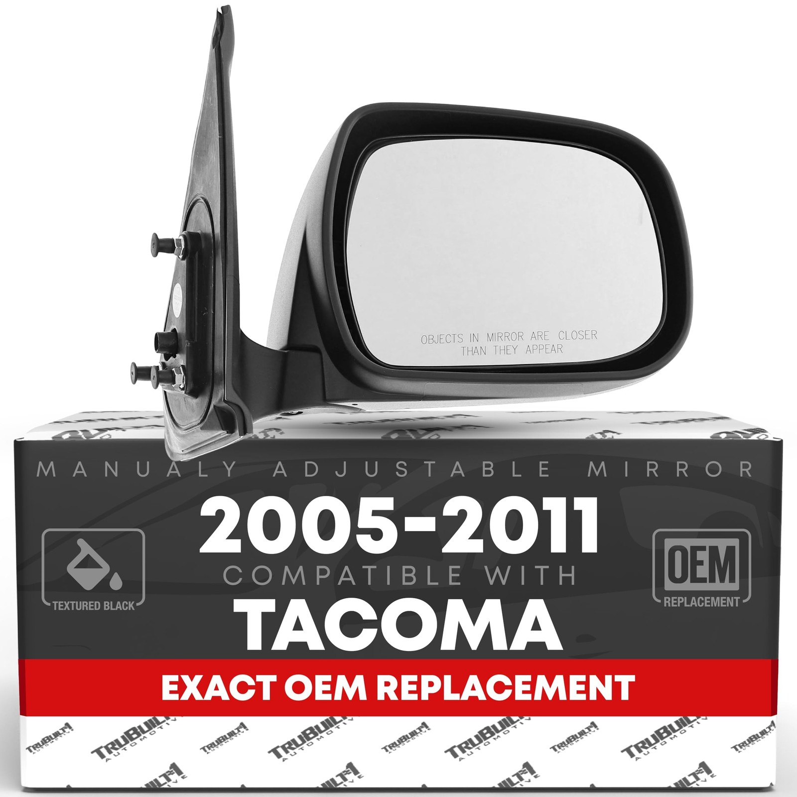 Passenger Side Mirror Replacement - Compatible with 2005-2011 Toyota Tacoma -...